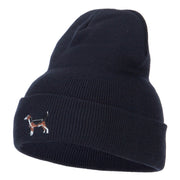 Beagle Dog Embroidered Long Beanie