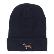 Beagle Dog Embroidered Long Beanie