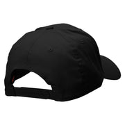 Heart Shaped Pizza Embroidered Solid Cotton Twill Low Profile Snap Cap - Black OSFM