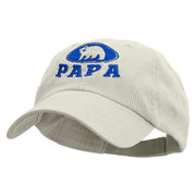 Bear Papa Low Profile Washed Cap - White OSFM