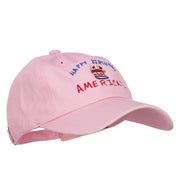 Happy Birthday America Embroidered Unconstructed Cap