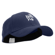 North Pole Reindeer Embroidered Stretch Heavy Weight Brushed Cotton Fitted Cap - Navy S-M