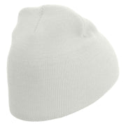 Ambulance Truck Embroidered 8 Inch Short Beanie - White OSFM