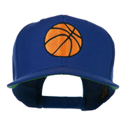 Basketball Embroidered Flat Bill Cap