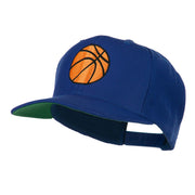 Basketball Embroidered Flat Bill Cap