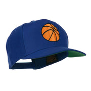 Basketball Embroidered Flat Bill Cap