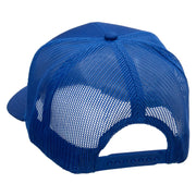 Fishing with Grandpa Embroidered Solid Cotton Twill Mesh Prostyle Cap - Royal OSFM