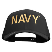 Licensed US Navy Embroidered Retro Trucker Cap - Black OSFM