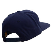 Power Abstract Cartoon Embroidered Wool Blend Prostyle Snapback - Navy OSFM