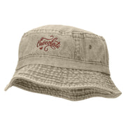 Hand Written Chocolate Embroidered Bucket Hat - Natural OSFM