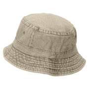 Hand Written Chocolate Embroidered Bucket Hat - Natural OSFM