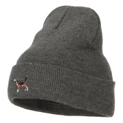 Beagle Dog Embroidered Long Beanie