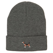 Beagle Dog Embroidered Long Beanie