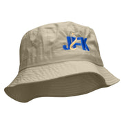 JFK Embroidered Bucket Hat - Natural OSFM