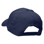 Heart Shaped Pizza Embroidered Solid Cotton Twill Low Profile Snap Cap - Navy OSFM