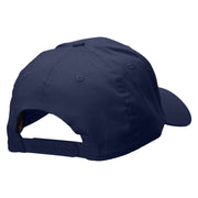 Heart Shaped Pizza Embroidered Solid Cotton Twill Low Profile Snap Cap - Navy OSFM