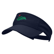 Golf Cup Greens Embroidered Pro Style Cotton Twill Washed Visor