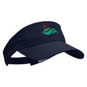 Golf Cup Greens Embroidered Pro Style Cotton Twill Washed Visor