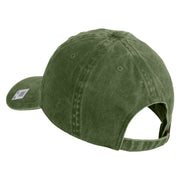 U.S. Marine Corps 2nd Marine Division Embroidered Washed Solid Pigment Dyed Cotton Twill Brass Buckle Cap - Olive OSFM