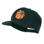 Basketball Embroidered Flat Bill Cap