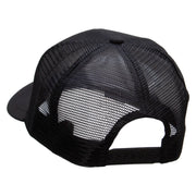 Fishing with Grandpa Embroidered Solid Cotton Twill Mesh Prostyle Cap - Black OSFM