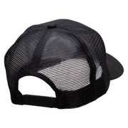 Fishing with Grandpa Embroidered Solid Cotton Twill Mesh Prostyle Cap - Black OSFM