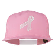 Breast Cancer Ribbon Embroidered Mesh Cap