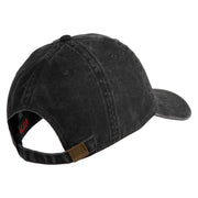 U.S. Marine Corps 2nd Marine Division Embroidered Washed Solid Pigment Dyed Cotton Twill Brass Buckle Cap - Black OSFM