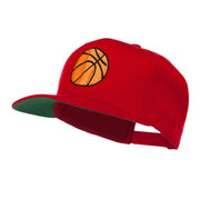 Basketball Embroidered Flat Bill Cap