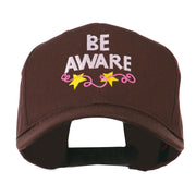 Be Aware Cancer Awareness Embroidered Cap