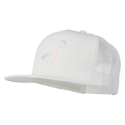 Breast Cancer Ribbon Embroidered Mesh Cap