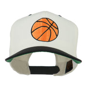 Basketball Embroidered Flat Bill Cap