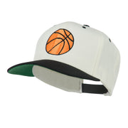 Basketball Embroidered Flat Bill Cap