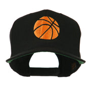 Basketball Embroidered Flat Bill Cap