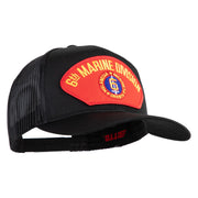 6th Marine Division Patched Solid Cotton Twill Mesh Prostyle Cap - Black OSFM