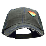 Rainbow Hart Shaped Patched Low Profile Special Cotton Mesh Cap