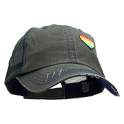 Rainbow Hart Shaped Patched Low Profile Special Cotton Mesh Cap