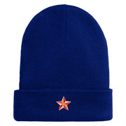 Lady Red Hat Iron on Patched 12 Inch Long Knitted Beanie - Royal OSFM