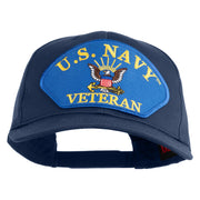 U.S. Navy Veteran Blue Eagle Patched Solid Cotton Twill Pro Style Cap - Navy OSFM