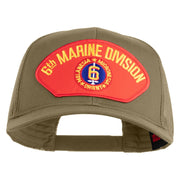 6th Marine Division Patched Solid Cotton Twill Mesh Prostyle Cap - Khaki OSFM