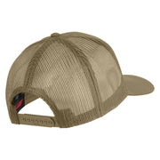6th Marine Division Patched Solid Cotton Twill Mesh Prostyle Cap - Khaki OSFM