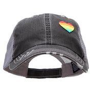 Rainbow Hart Shaped Patched Low Profile Special Cotton Mesh Cap