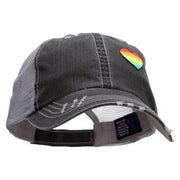 Rainbow Hart Shaped Patched Low Profile Special Cotton Mesh Cap