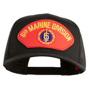 6th Marine Division Patched Solid Cotton Twill Mesh Prostyle Cap - Charcoal OSFM
