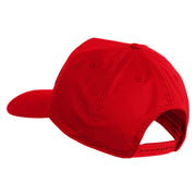US Marine Corps WWII Veteran Patched Solid Cotton Twill 5 Panel Prostyle Snap Cap - Red OSFM