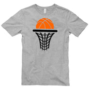 Basketball Life Graphic Design Short Sleeve Cotton Jersey T-Shirt