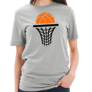 Basketball Life Graphic Design Short Sleeve Cotton Jersey T-Shirt