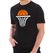 Basketball Life Graphic Design Short Sleeve Cotton Jersey T-Shirt