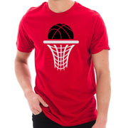 Basketball Life Graphic Design Short Sleeve Cotton Jersey T-Shirt