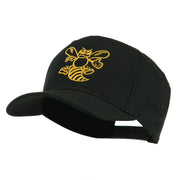 Animal Mascot Bee Outline Embroidered Cap